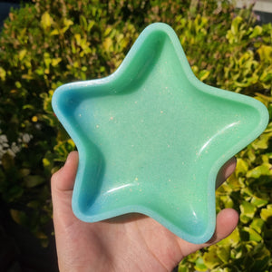 Blue and Mint Star Trinket Tray