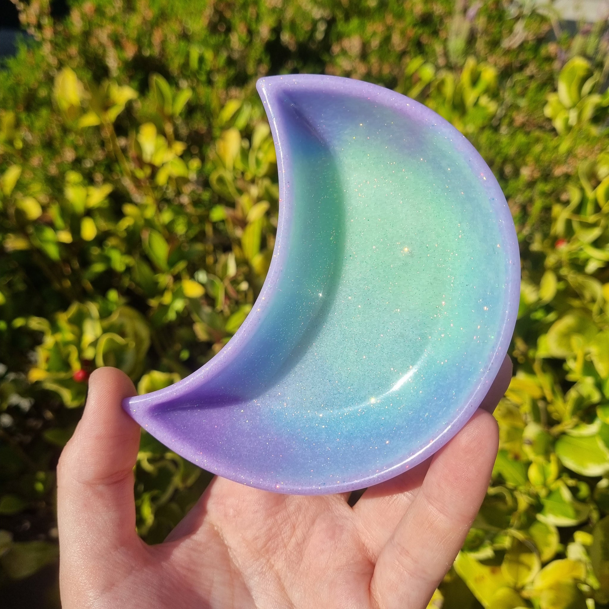 Pastel Glitter Mini Moon Trinket Tray